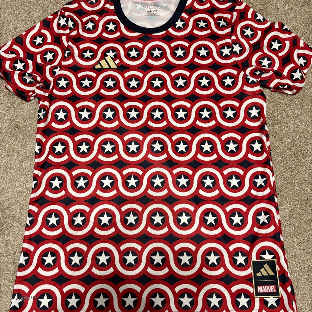 Adidas Marvel Captain America soccer jersey